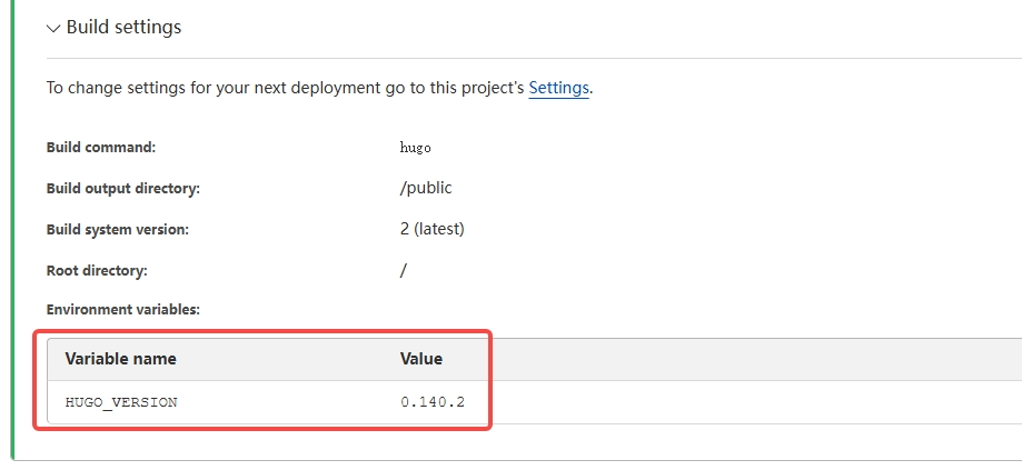 设置环境变量为当前使用的Hugo版本